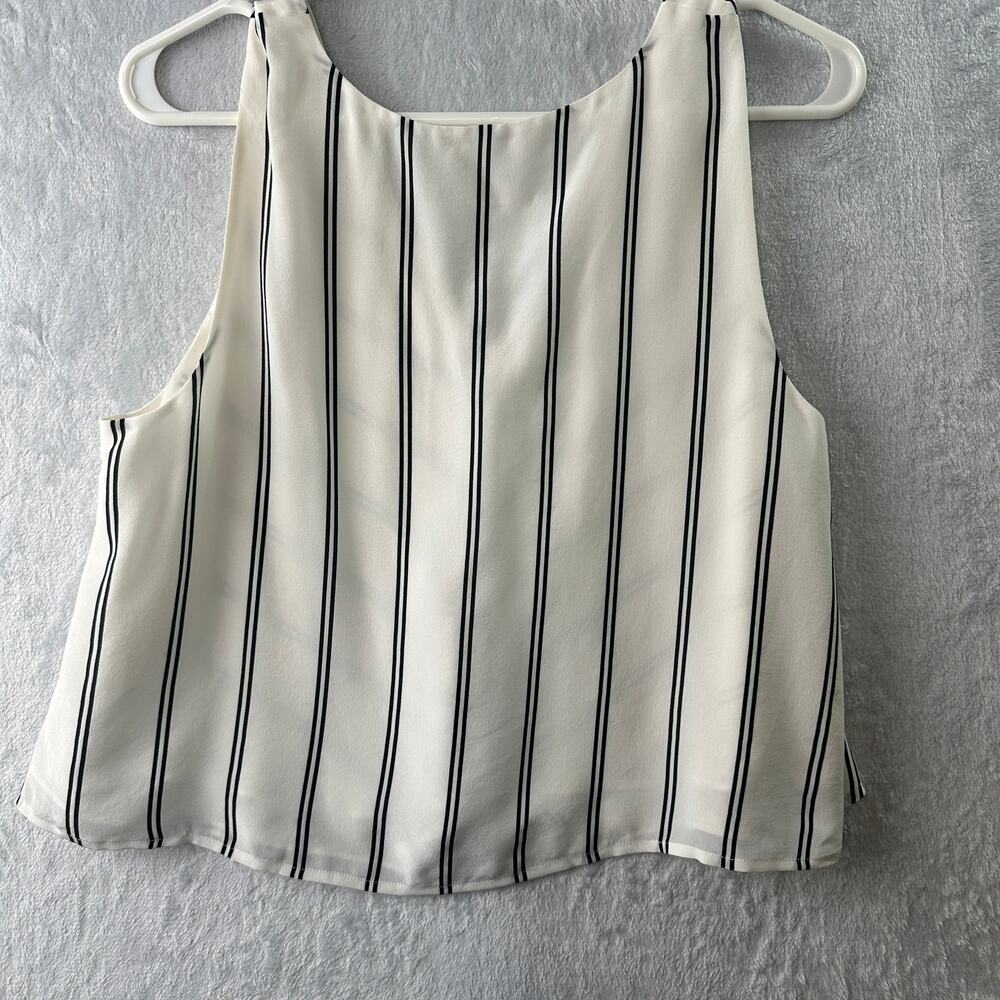 Club Monaco White Chevron Sleeveless Blouse – Size M - Picture 8 of 8